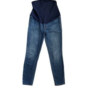 Madewell Maternity Jeans Size 29 Dark Wash Over-The-Belly High-Rise Skinny Jeans